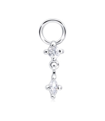 Dangling CZ Silver Charms CH-353
